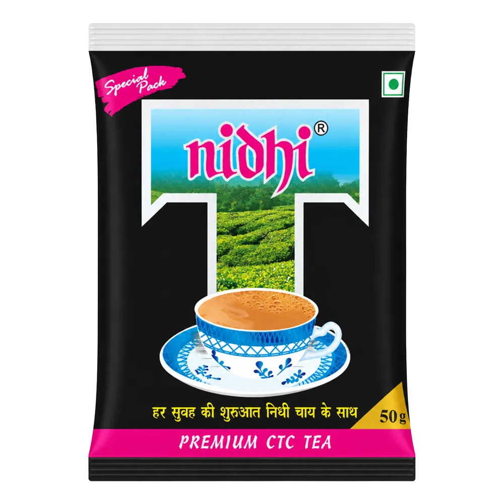 Nidhi Gold CTC Tea 50 g Zipper Pouch - Strong Assam Kadak Chai