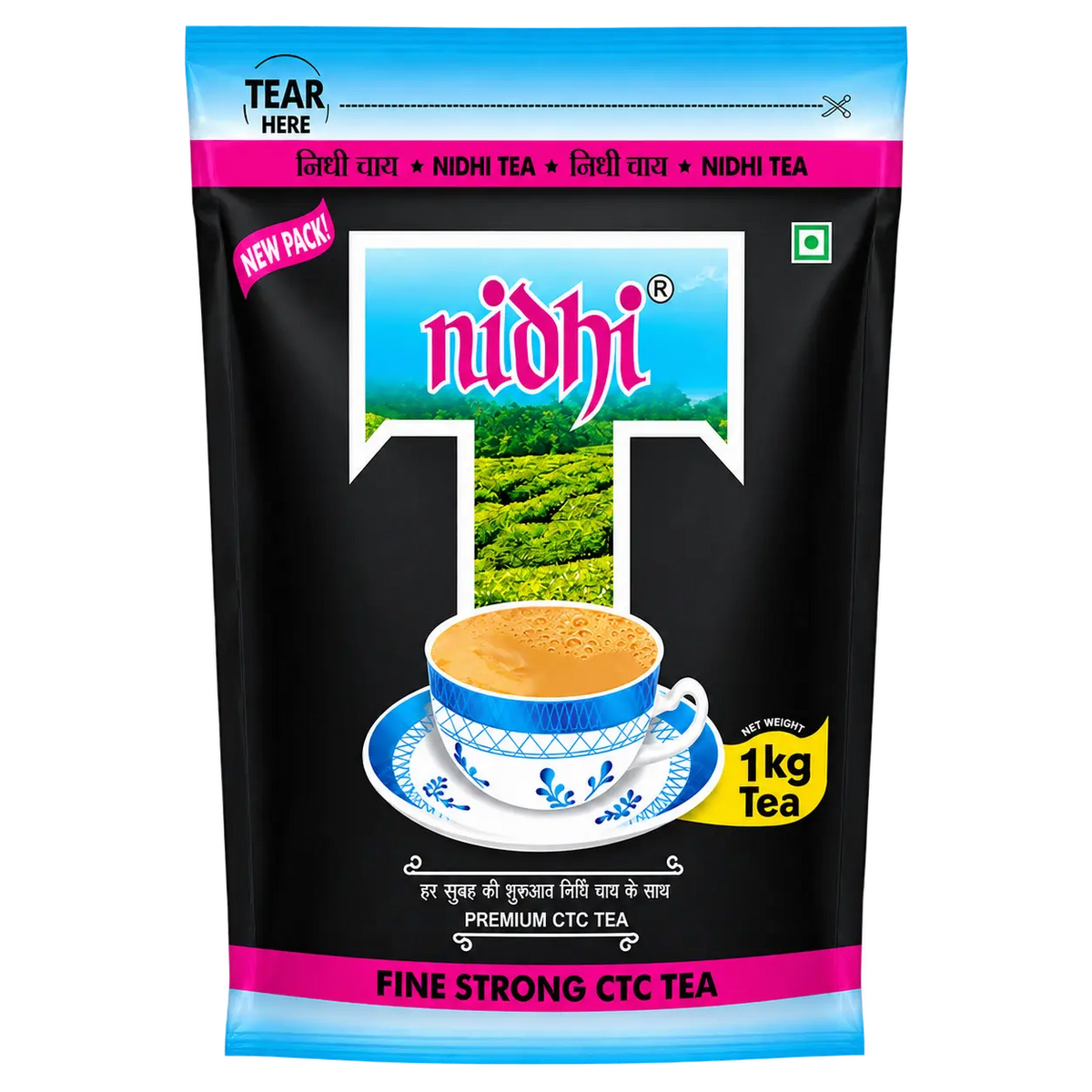 Nidhi Gold CTC Tea 1 kg Zipper Pouch - Strong Assam Kadak Chai